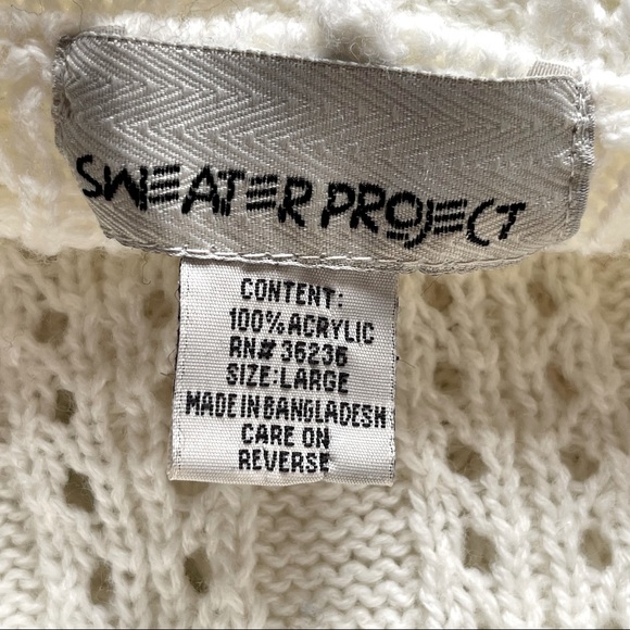 Sweater Project white sweater size large - Picture 4 of 4